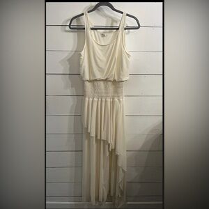 Mia Joy Vanessa Maxi Dress Cream Medium Sleeveless Smocked Joyfolie Stretch Med